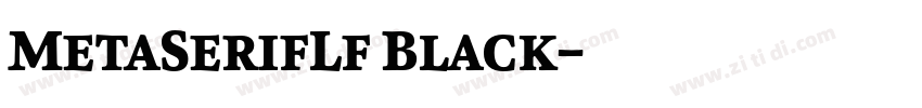 MetaSerifLf Black字体转换